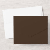 Chocoladebruin alles in één huwelijksuitnodiging all in one uitnodiging (Achterkant)