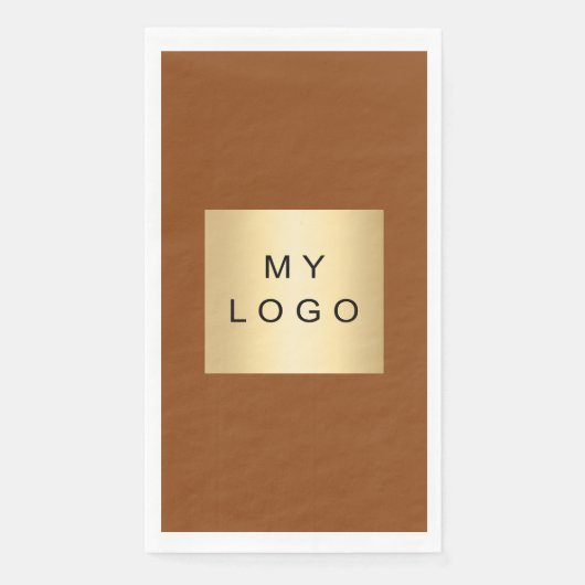 Chocoladebruin bedrijf logo servet (Voorkant)