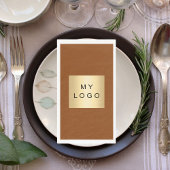 Chocoladebruin bedrijf logo servet