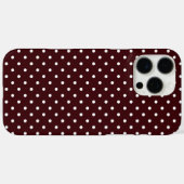 Chocoladebruin en wit stippenpatroon Case-Mate iPhone case (Achterkant (horizontaal))