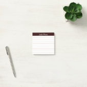 Chocoladebruin Gelinieerd Gepersonaliseerd Easy Re Post-it® Notes (Kantoor)