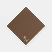 Chocoladebruin gepersonaliseerde douche servet (Hoek)