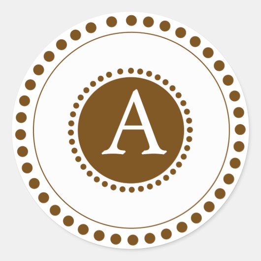 Chocoladebruin - Gepersonaliseerde envelopzegels Ronde Sticker (Voorkant)