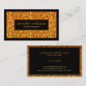 Chocoladebruin Glitter Black Accepten Visitekaartje (Voorkant / Achterkant)