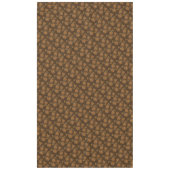 Chocoladebruin met bloemenprint tafelkleed (Voorkant)