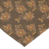 Chocoladebruin met bloemenprint tafelkleed (Gekanteld)