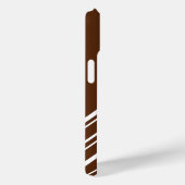 Chocoladebruin met witte strepen Case-Mate iPhone case (Achterkant / Rechts)