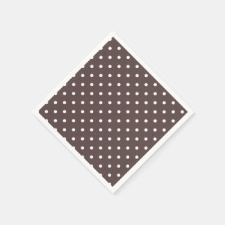 Chocoladebruin Polka Dot servetten