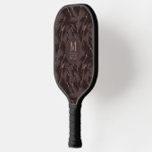 Chocoladebruin & Roze Goud Abstract Golfpatroon Pickleball Paddle (Links)
