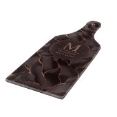Chocoladebruin & Roze Goud Abstract Golfpatroon Snijplank (Hoek)
