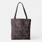 Chocoladebruin & Roze Goud Abstract Golfpatroon Tote Bag (Achterkant)