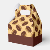 Chocoladebruine donuts patroon bedankdoosjes (Achterkant)