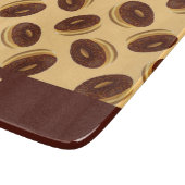 Chocoladebruine donuts patroon snijplank (Hoek)