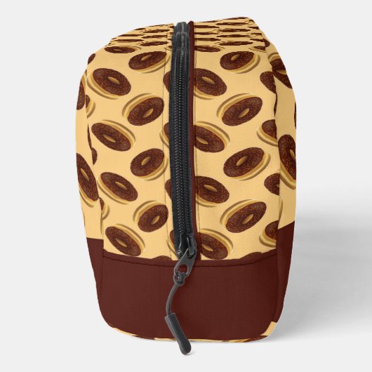 Chocoladebruine donuts patroon toilettasje (Rechts)