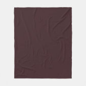Chocoladebruine effen kleur fleece deken (Voorkant)