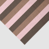 Chocoladebruine en roze strepen tissuepapier (Detail)