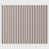 Chocoladebruine en witte snoepjes strepen cadeaupapier (Vlak)