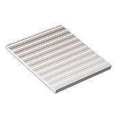 Chocoladebruine en witte snoepjes strepen notitieblok (Schuin)