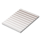 Chocoladebruine en witte snoepjes strepen notitieblok (Linkerzijde)