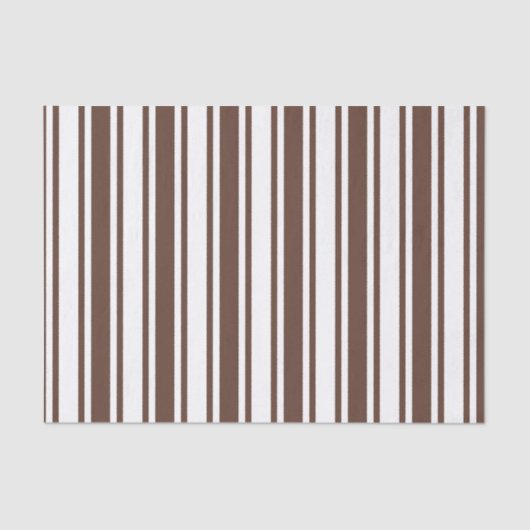 Chocoladebruine en witte snoepjes strepen tissuepapier (Voorkant)