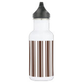 Chocoladebruine en witte snoepjes strepen waterfles  (Rechts)