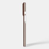 Chocoladebruine en witte snoepstrepen Case-Mate iPhone case (Achterkant / Links)