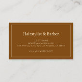 Chocoladebruine gepersonaliseerde monogram letter visitekaartje (Achterkant)