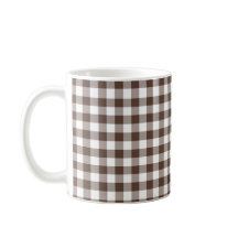 Chocoladebruine geruite Gingham Retro Kleur