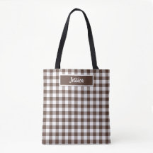 Chocoladebruine geruite gingham retro kleur