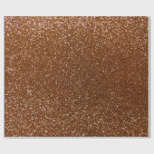 Chocoladebruine glitter cadeaupapier (Vlak)
