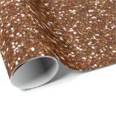 Chocoladebruine glitter cadeaupapier (Rol Hoek)