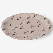 Chocoladebruine ijsjes papieren bordje (Gekanteld)