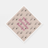 Chocoladebruine ijsjes servet (Hoek)