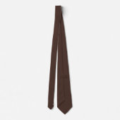 Chocoladebruine initiële minimalistische monogram stropdas (Achterkant)