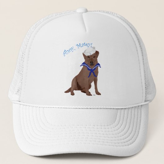 Chocoladebruine Labrado Retriever Trucker Pet (Voorkant)