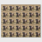 Chocoladebruine Labrador Retriever Cadeaupapier (Vlak)
