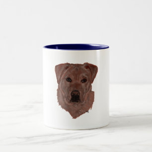 Chocoladebruine Labrador Retriever Tweekleurige Koffiemok