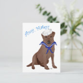 Chocoladebruine Labradors Retriever Briefkaart (Staand voorkant)