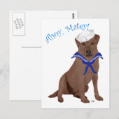 Chocoladebruine Labradors Retriever Briefkaart (Voorkant / Achterkant)
