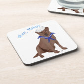 Chocoladebruine Labradors retriever Drankjes Onderzetter (Linkerzijde)