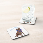 Chocoladebruine Labradors retriever Drankjes Onderzetter (Rechterzijde)