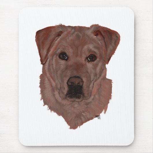 Chocoladebruine Labradors Retriever Muismat (Voorkant)