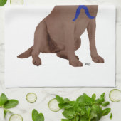 Chocoladebruine Labradors Retriever Theedoek (Gevouwen)
