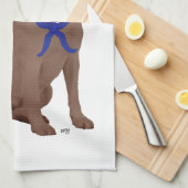 Chocoladebruine Labradors Retriever Theedoek (Quarter Fold)