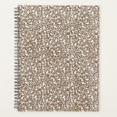 Chocoladebruine Luipaardprint Planner (Voorkant)