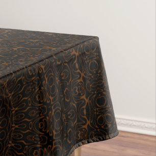 Chocoladebruine Mandala met Ingewikkelde Symmetrie Tafelkleed