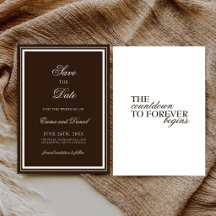 Chocoladebruine Minimalistische Elegante Klassieke