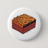 chocoladebruine ronde button 5,7 cm (Voorkant)