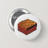chocoladebruine ronde button 5,7 cm (Voorkant /achterkant)