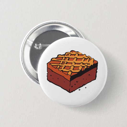 chocoladebruine ronde button 5,7 cm (Voorkant /achterkant)